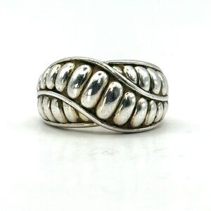 Lagos Sterling Silver Fluted Chi Chi Ring Size 7